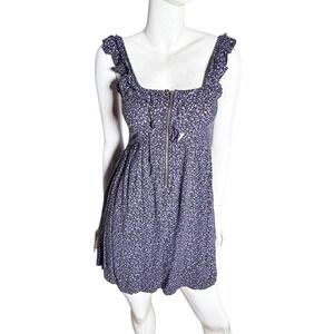urban Outfitters dress pinafore ruffle liberty print floral Kimchi Blue  M